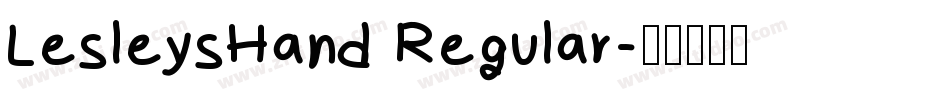 LesleysHand Regular字体转换